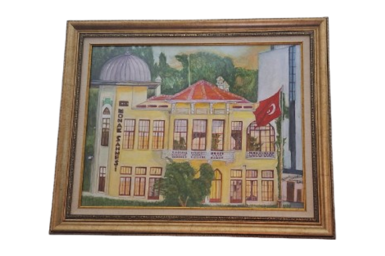 Konak Sahnesi Suluboya 