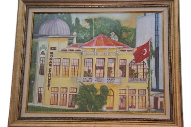 Konak Sahnesi Suluboya 